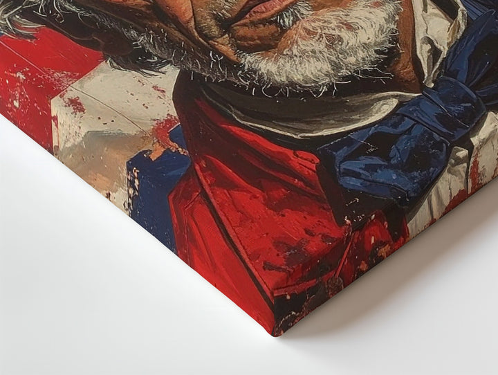 Uncle Sam Grit Portrait Canvas – Patriotic American Icon Wall Art - Gifitto