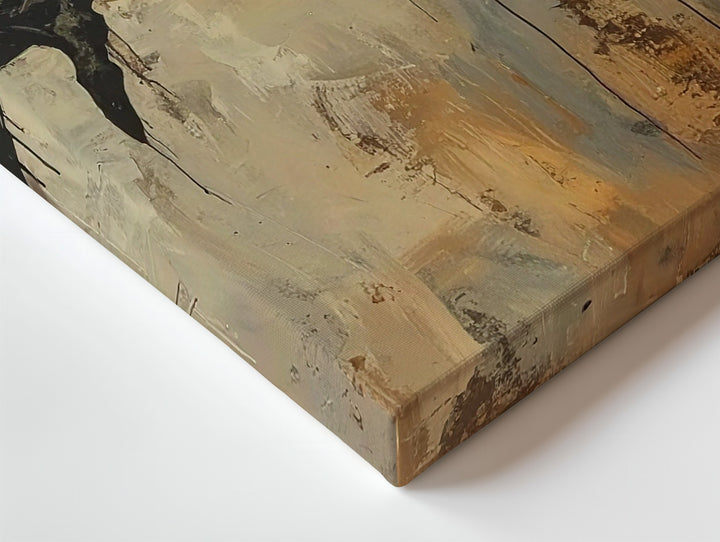 Dripping Shadow Creature Canvas – Abstract Horror Wall Art for Halloween - Gifitto