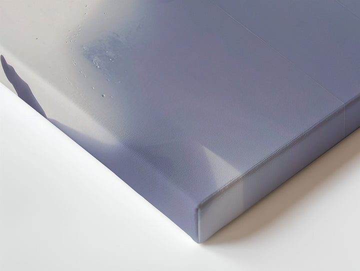 Trapped Spirit Canvas – Minimalist Horror Silhouette Behind Frosted Glass - Gifitto