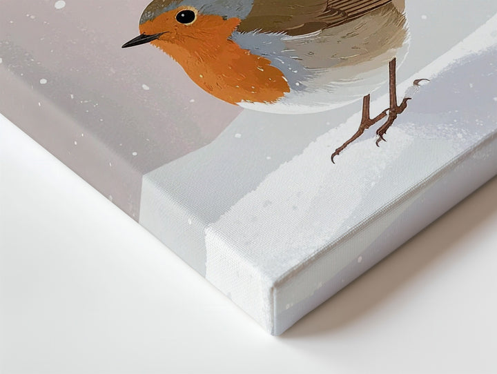 Winter Robin in Snow Canvas – Peaceful Holiday Stillness & Nature’s Quiet Charm - Gifitto