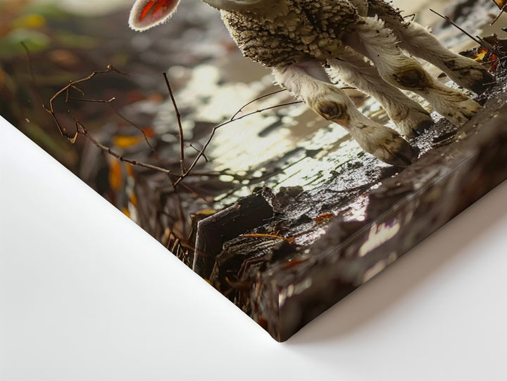The Lost Lamb Canvas – Christian Wall Art of Divine Compassion and Sacred Pursuit - Gifitto