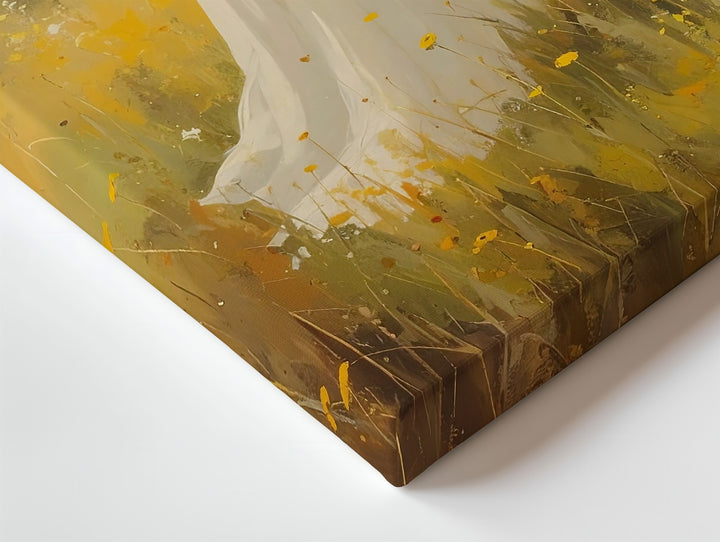Meadow Spirit Canvas – Ghost in Sunlit Field of Wildflowers - Gifitto