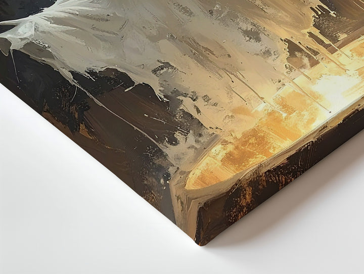 Candle-Holding Ghost Canvas – Stylized Halloween Spirit with Glowing Light - Gifitto