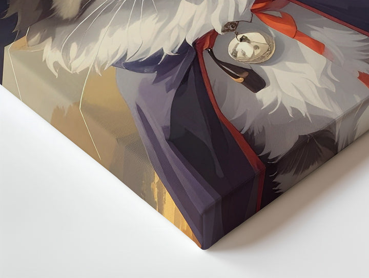 Spellcaster Kitten Canvas – Whimsical Halloween Familiar in Forest Light - Gifitto