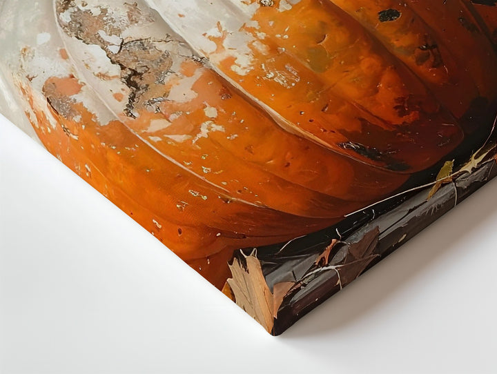 Harvest Totem Pumpkin Canvas – Rustic Autumn Stack with Halloween Charm - Gifitto