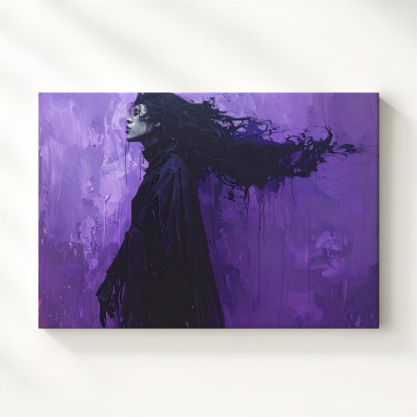 Dark Priestess of Shadow Canvas – Gothic Cosmic Horror Halloween Art - Gifitto