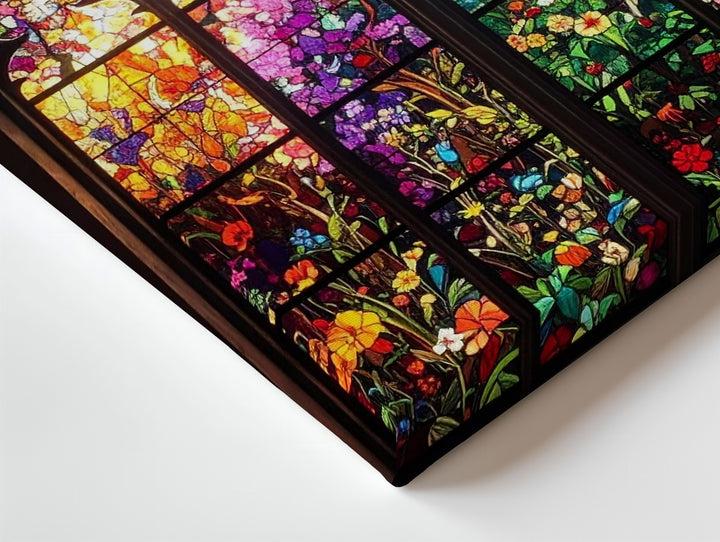 Stained Glass Window Canvas – Vibrant Christian Wall Art of Sacred Light and Gothic Elegance - Gifitto