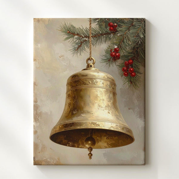 Vintage Lantern Christmas Canvas – Glowing Holiday Decor with Pine & Gifts - Gifitto