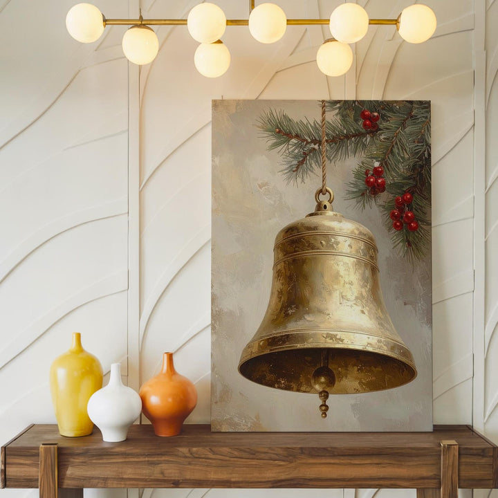 Vintage Lantern Christmas Canvas – Glowing Holiday Decor with Pine & Gifts - Gifitto