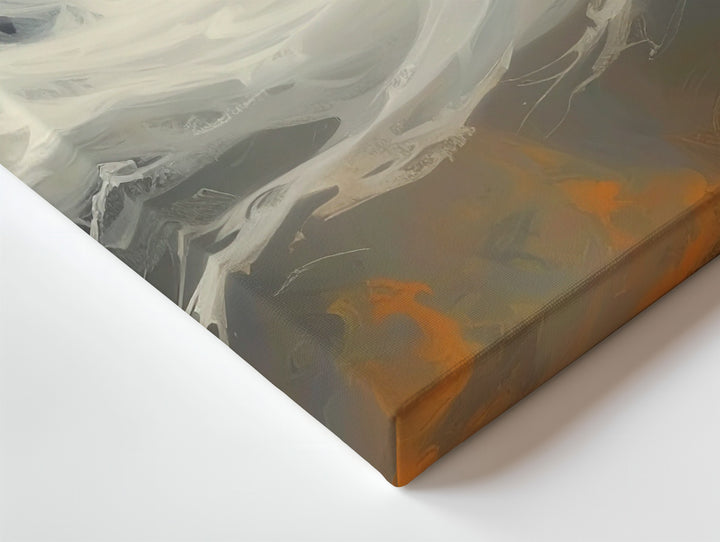 Whimsical Ghost Canvas – Friendly Halloween Spirit with Dreamy Teal Glow - Gifitto