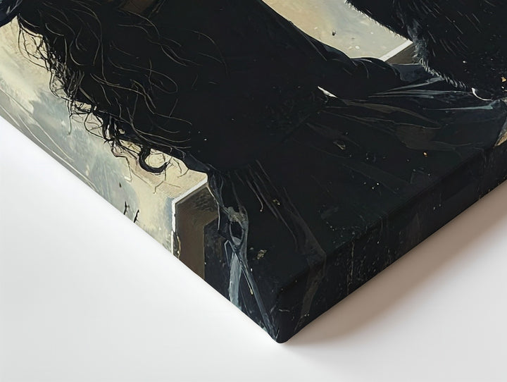 Witch at the Window Canvas – Introspective Autumn Magic Wall Art - Gifitto