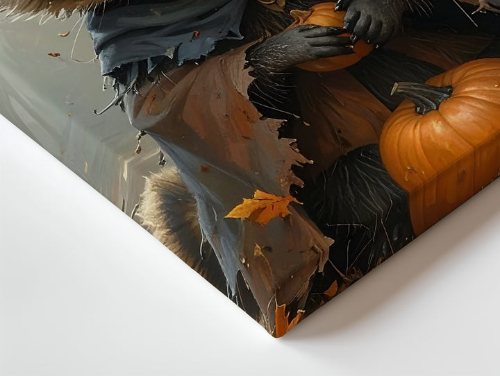 Forest Witch Critter Canvas – Enchanted Halloween Animal Art - Gifitto