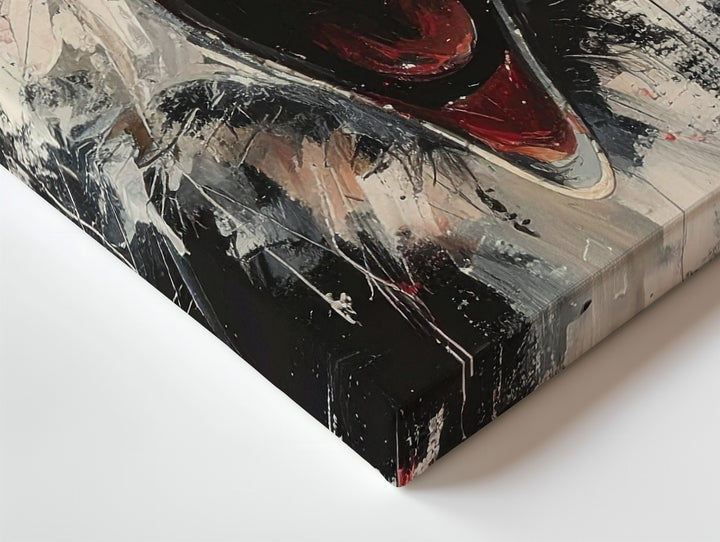 Screaming Owl Expressionist Canvas – Fierce Nocturnal Halloween Art - Gifitto