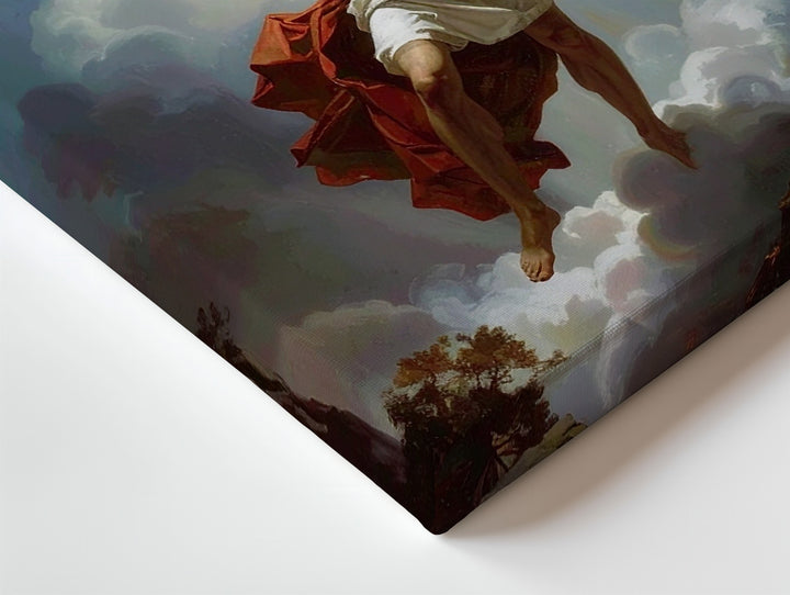 Heavenly Warrior Angel Canvas – Christian Wall Art of Divine Justice, Light, and Protection - Gifitto