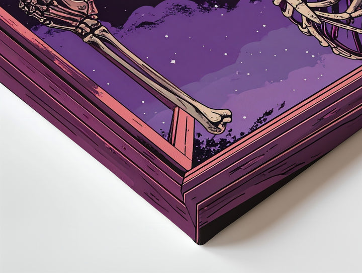 Dreamy Smoking Skeleton Canvas – Cosmic Smoke Trail & Surreal Halloween Art - Gifitto
