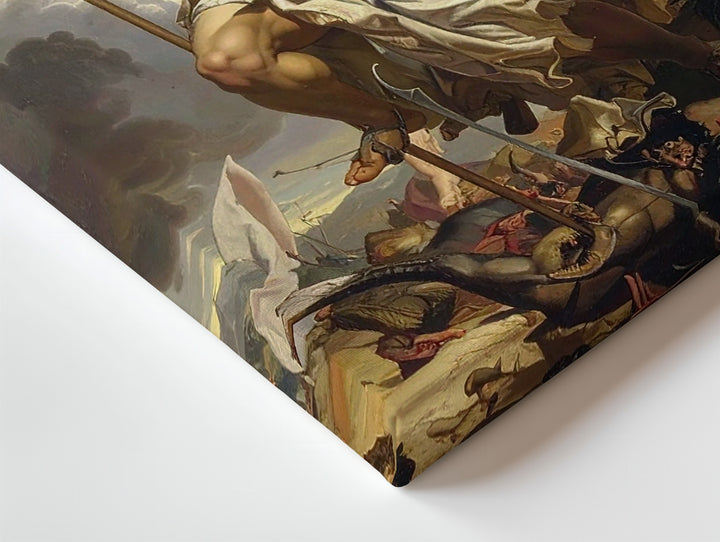 Archangel Michael Triumph Canvas – Christian Wall Art of Victory Over Evil in Renaissance-Inspired Style - Gifitto