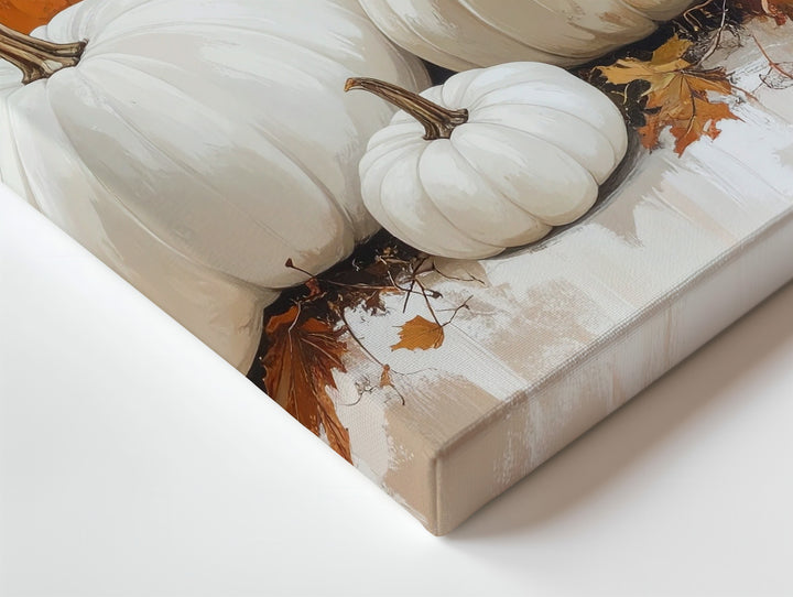Farmhouse Pumpkin Assortment Canvas – Cozy Loosely Painted Fall Art - Gifitto