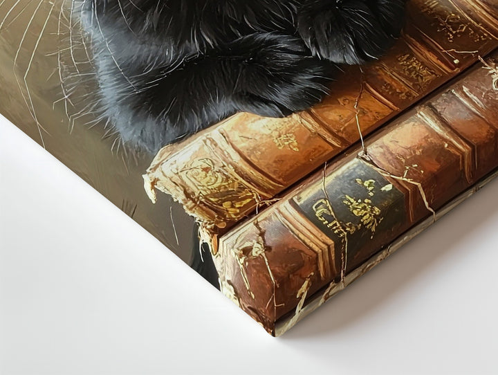 Witch Kitten & Spell Books Canvas – Enchanted Halloween Magic Wall Art - Gifitto