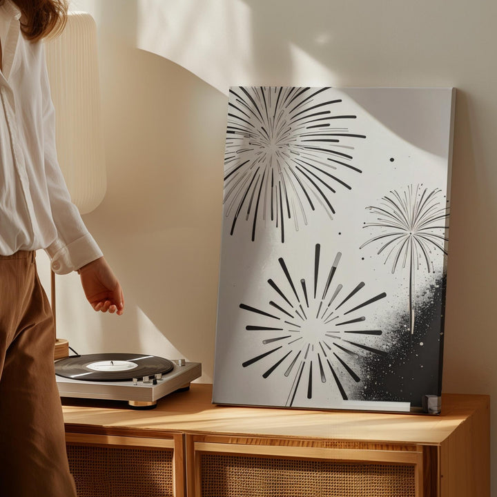 Monochrome Liberty Canvas – Bold Black & White American Freedom Art - Gifitto