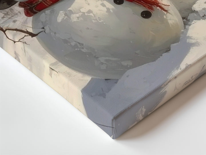 Festive Snowman Duo Canvas – Playful Winter Friends with Holiday Charm - Gifitto