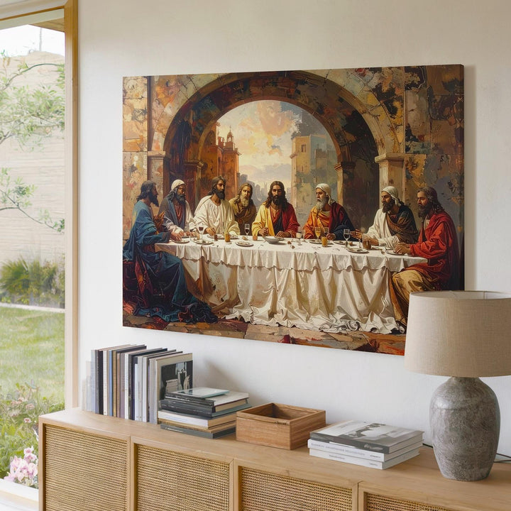 Renaissance Last Supper Canvas – Classical Jesus & Apostles Wall Art - Gifitto