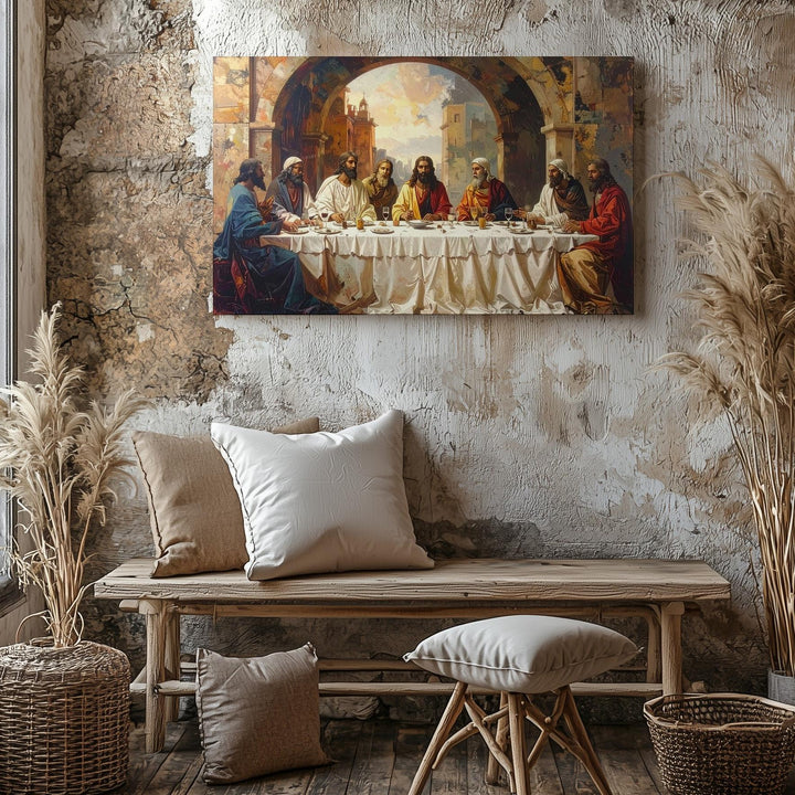 Renaissance Last Supper Canvas – Classical Jesus & Apostles Wall Art - Gifitto