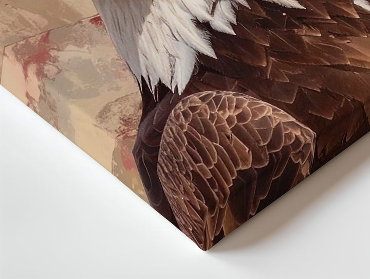 Bald Eagle & Flag Canvas – Bold Patriotic Symbol of Strength & Freedom - Gifitto