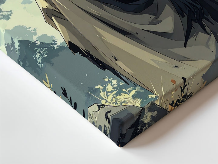 Ghostly Forest Watcher Canvas – Dark Fantasy Halloween Spirit Art - Gifitto