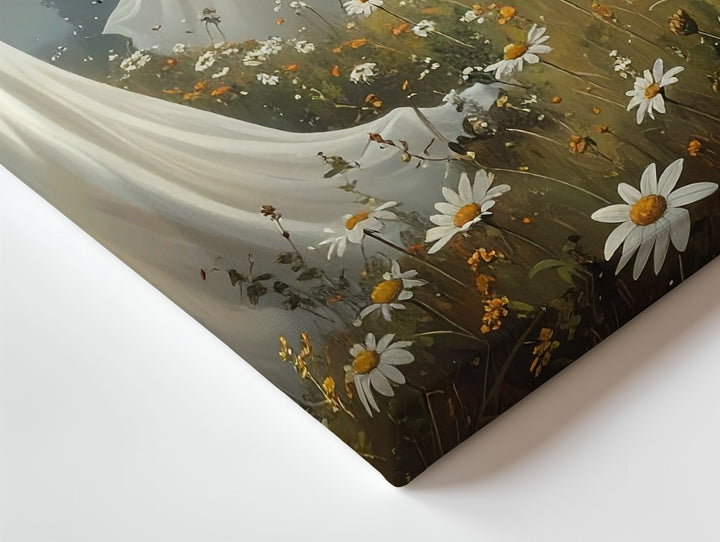 Meadow Spirits Canvas – Playful Ghosts Above Wildflowers in a Whimsical Halloween Scene - Gifitto