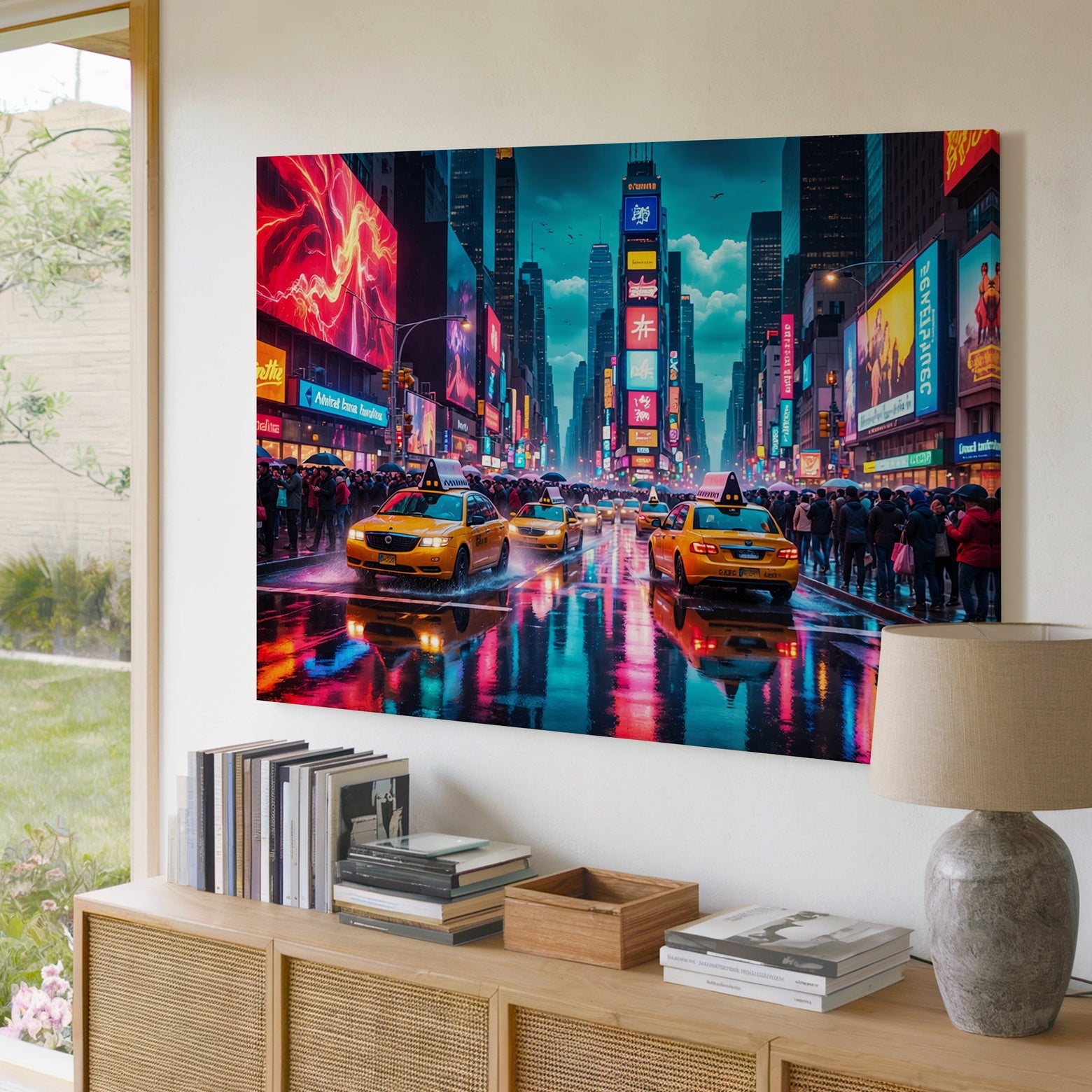 Canvas Wall Art - New York City Times Square night scene canvas