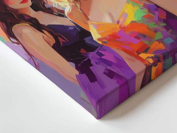 Twilight Witches Gathering Canvas – Painterly Halloween Celebration Art - Gifitto