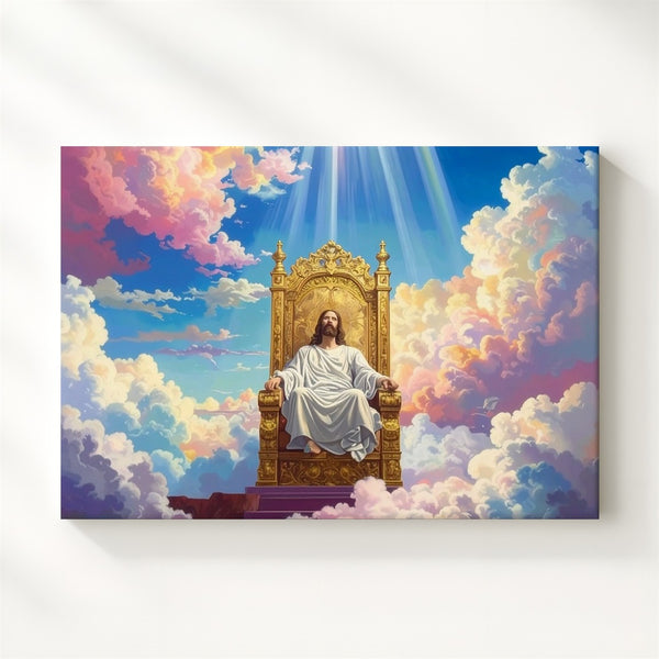 Heavenly Throne & Light Canvas – Divine Glory & Presence Spiritual Wall Art - Gifitto