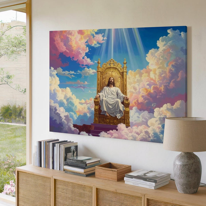 Heavenly Throne & Light Canvas – Divine Glory & Presence Spiritual Wall Art - Gifitto