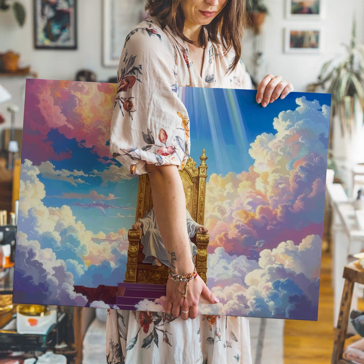 Heavenly Throne & Light Canvas – Divine Glory & Presence Spiritual Wall Art - Gifitto