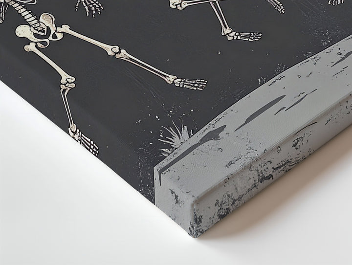 Dancing Skeletons Canvas – Playful Halloween & Día de los Muertos Wall Art - Gifitto