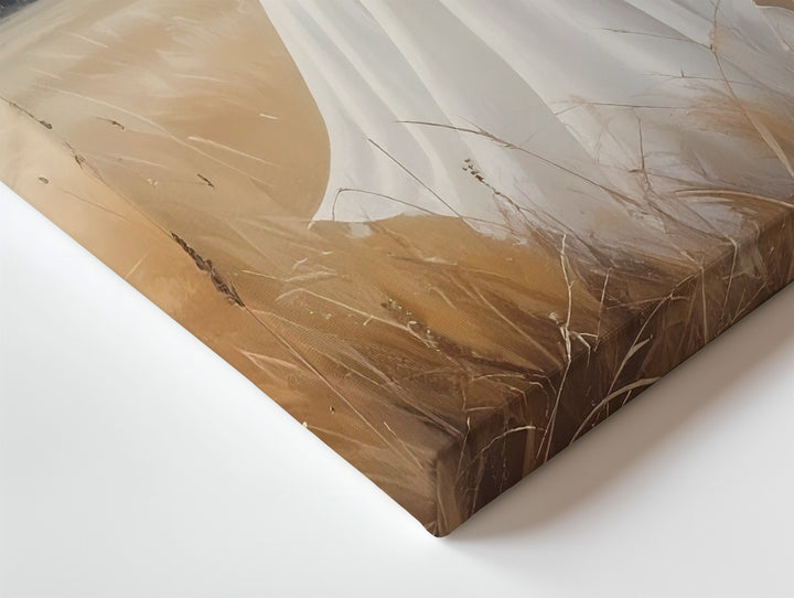 Field Ghost Canvas – Minimalist Spirit in Golden Grasses - Gifitto
