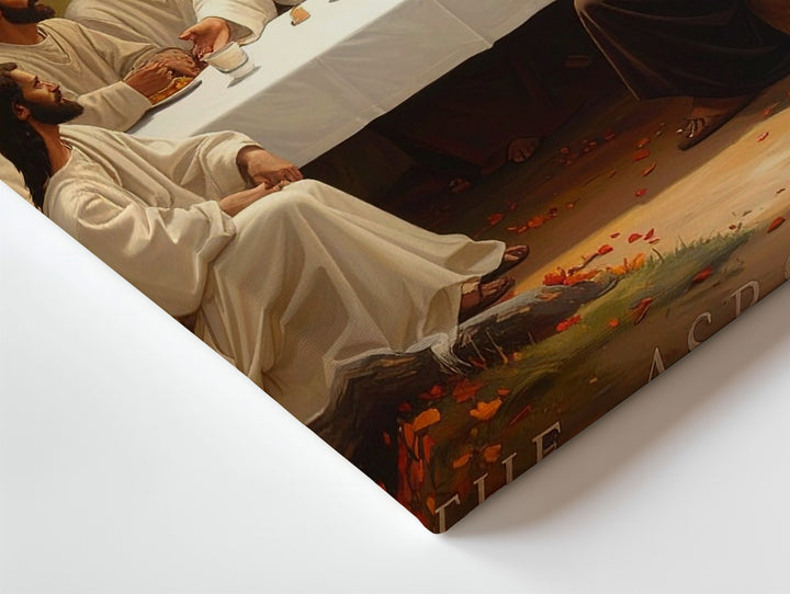 Last Supper Outdoor Canvas – Warm Christian Wall Art of Jesus and Disciples in Autumn Light - Gifitto