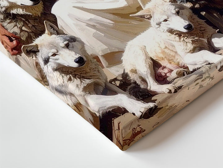 Jesus Among Wolves Canvas – Sacred Christian Wall Art of Divine Authority and Peace - Gifitto