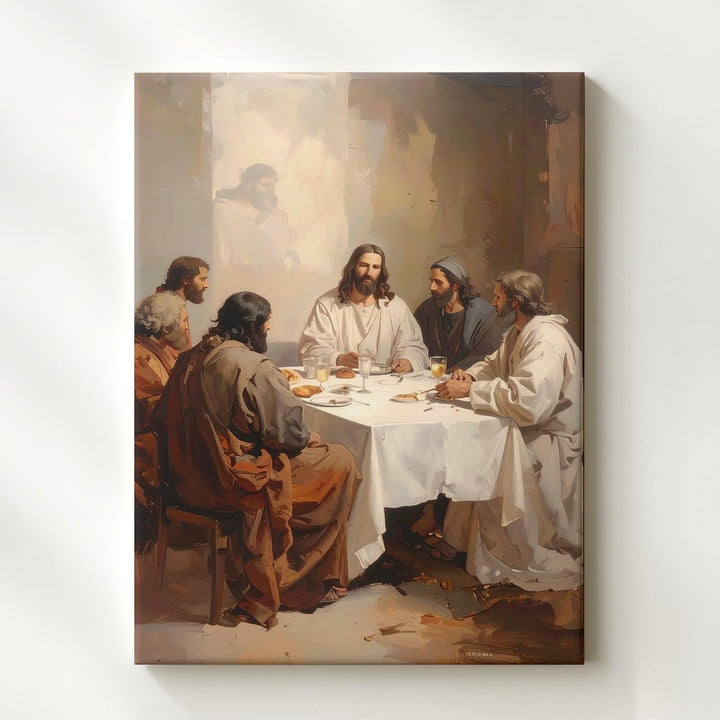 Last Supper Intimate Gathering Canvas – Reverent Christian Wall Art of Unity and Divine Sacrifice - Gifitto