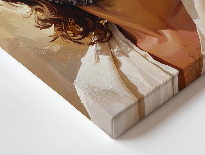 Joyful Jesus Smiling Canvas – Warm Christian Wall Art of Divine Love and Emotional Radiance - Gifitto