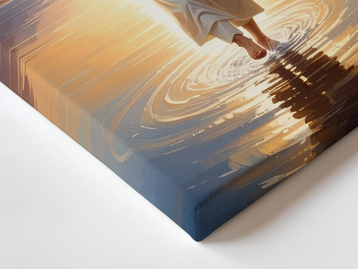Jesus Walking Toward Viewer Canvas – Reflective Christian Wall Art of Divine Invitation and Grace - Gifitto