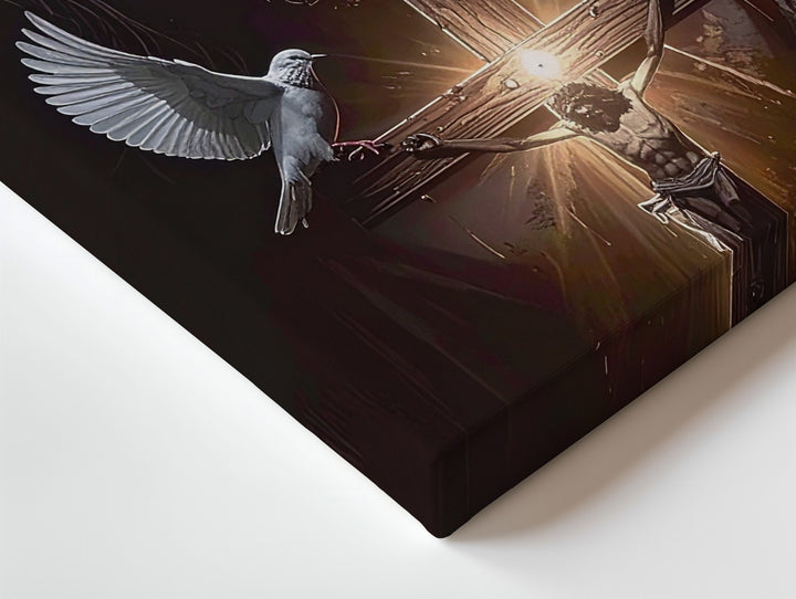 Jesus with Crown of Thorns Canvas – Dramatic Christian Wall Art of Suffering and Redemption - Gifitto