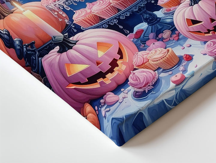 Gothic Halloween Candy Table Canvas – Surreal Velvet Feast Wall Art - Gifitto