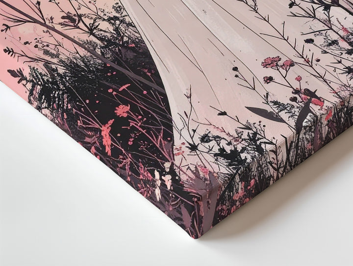 Wildflower Ghost Canvas – Minimal Poetic Halloween Wall Art - Gifitto