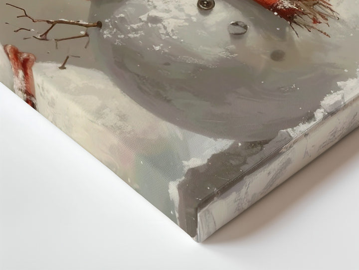 Charming Snowmen Trio Canvas – Vintage-Inspired Christmas Wall Art - Gifitto