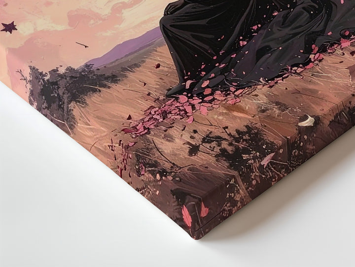 Lavender Witch in Field Canvas – Dreamy Autumn Magic Wall Art - Gifitto