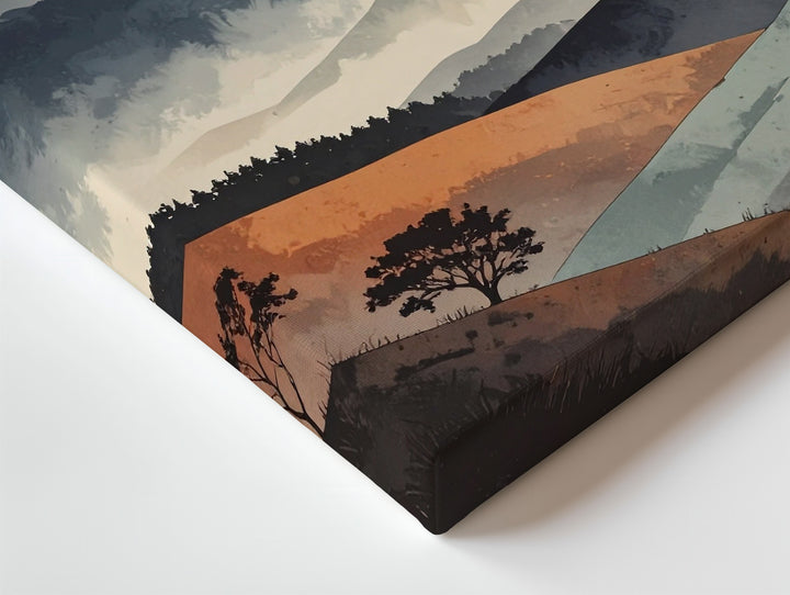 Soaring Birds Canvas Wall Art – Minimalist Abstract Hills & Divine Motion - Gifitto