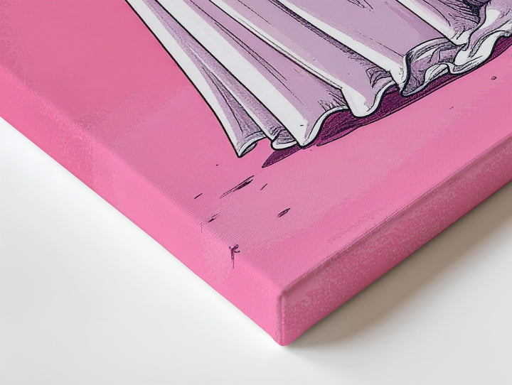 Minimalist Pink Ghost Canvas – Cute Modern Halloween Wall Art - Gifitto
