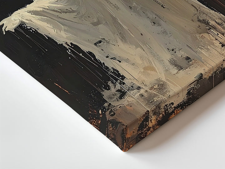Candle-Holding Ghost Canvas – Minimalist Halloween Spirit in Darkness - Gifitto