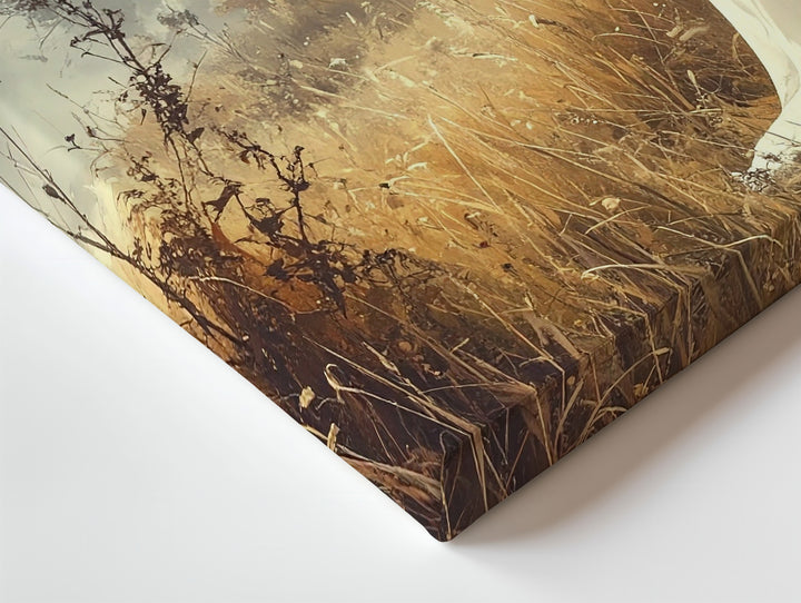 Rustic Field Ghost Canvas – Sepia Halloween Scene with Abandoned House - Gifitto
